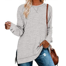 Load image into Gallery viewer, Casual Long Sleeve Solid Split Tops