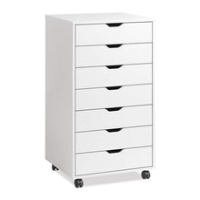 Load image into Gallery viewer, White 7-Drawer Storage Cabinet