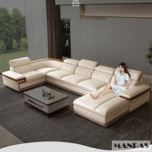 Load image into Gallery viewer, Premium Italian Genuine Leather Sofa Set