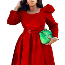 Load image into Gallery viewer, Short Sleeve Split bodycon ruffles midi prom Dress