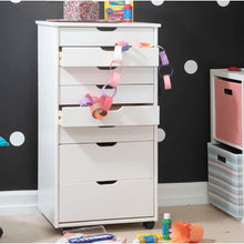 Load image into Gallery viewer, White 7-Drawer Storage Cabinet
