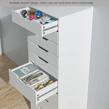 Load image into Gallery viewer, White 7-Drawer Storage Cabinet