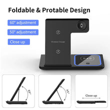 Load image into Gallery viewer, Magnetic Wireless Charging Stand for iPhone 15/14/13/12, iWatch Ultra/8/7/6/5, AirPods 3/2/Pro, Samsung
