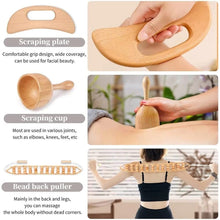Load image into Gallery viewer, Natural Wooden Lymphatic Drainage Massager