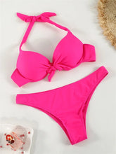 Load image into Gallery viewer, Brazilian Print Bikini Set Push Up Swimsuit