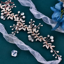 Load image into Gallery viewer, Rhinestone Wedding Dress Belt