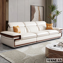 Load image into Gallery viewer, Premium Italian Genuine Leather Sofa Set