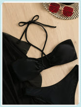 Load image into Gallery viewer, 3-Piece Floral Print Knot Front Bikinis