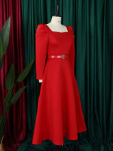 Load image into Gallery viewer, Short Sleeve Split bodycon ruffles midi prom Dress