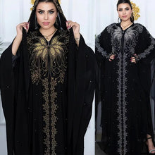 Load image into Gallery viewer, Bat Sleeve Abaya Diamond Kaftan Abaya