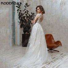 Load image into Gallery viewer, Elegant Long Sleeves A-Line Wedding Dress