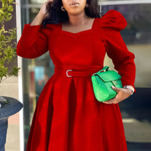 Load image into Gallery viewer, Short Sleeve Split bodycon ruffles midi prom Dress