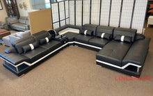 Load image into Gallery viewer, Modern Minimalist Genuine Leather Sectional Sofa