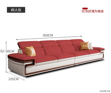 Load image into Gallery viewer, Premium Italian Genuine Leather Sofa Set