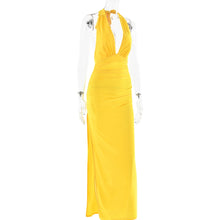 Load image into Gallery viewer, Sexy Backless High Slit Halter Dress