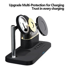 Load image into Gallery viewer, Magnetic Wireless Charging Stand for iPhone 15/14/13/12, iWatch Ultra/8/7/6/5, AirPods 3/2/Pro, Samsung