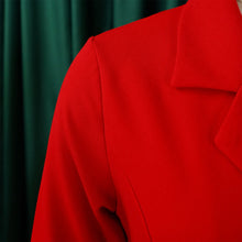 Load image into Gallery viewer, Notched Collar Full Sleeve Sashes Pleated Dress