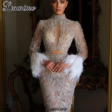 Load image into Gallery viewer, Haute Couture Transparent Mermaid Prom Dress
