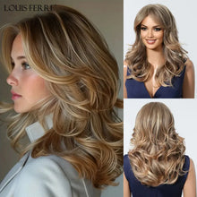 Load image into Gallery viewer, Synthetic Heat-Resistant Blonde Highlights Wigs