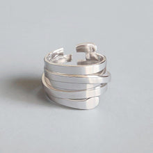 Load image into Gallery viewer, Geometric Layer Smile Face Adjustable Rings