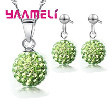 Load image into Gallery viewer, Silver Disco Sterling Earring Pendant Necklace Set
