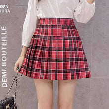 Load image into Gallery viewer, High Waist Pleated Mini Skirt