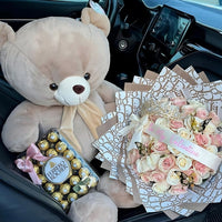 Teddy Bear Bouquet and Chocolate