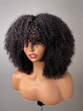 Load image into Gallery viewer, Kinky Afro Curly Wigs With Bangs
