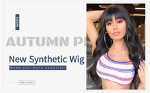 Load image into Gallery viewer, Synthetic Long Multi-Colour Curly Wig with Bangs
