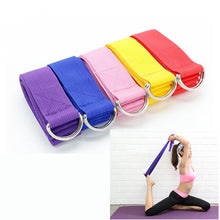 Load image into Gallery viewer, Yoga Stretch Strap D-Ring Belt
