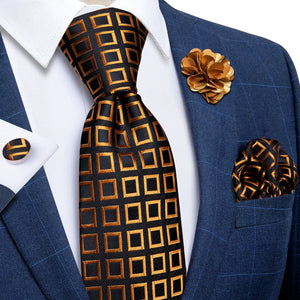 Assorted Neck Ties with Pocket Square Cufflinks and Boutonnière
