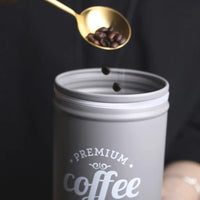 Tea Coffee Sugar Metal Jar