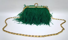 Load image into Gallery viewer, Designer Ostrich Fur Feather Clutch Bag
