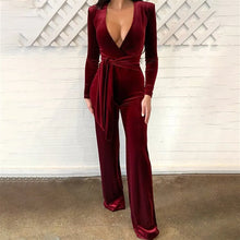 Load image into Gallery viewer, One Piece Velvet Jumpsuit
