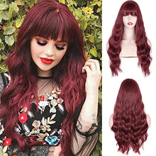 Load image into Gallery viewer, Synthetic Long Multi-Colour Curly Wig with Bangs
