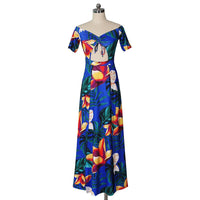 Sexy Floral Long Slit Dresses