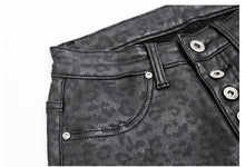 Load image into Gallery viewer, High Waist Leopard Pu Leather Pants
