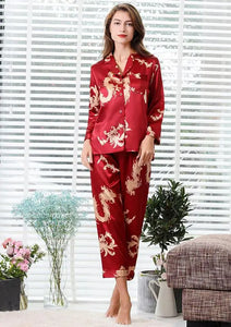 Couple Silk Satin Pajamas