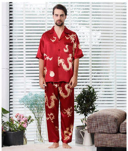 Couple Silk Satin Pajamas