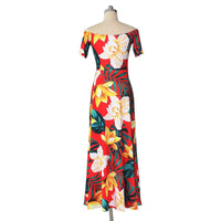 Sexy Floral Long Slit Dresses