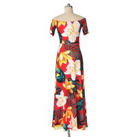 Sexy Floral Long Slit Dresses
