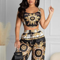 Two Piece  Sleeveless Suit