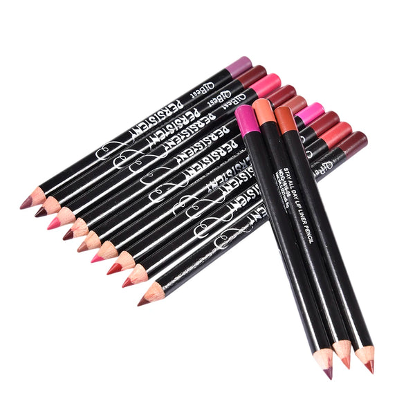 12-Colours/Set Waterproof Lip Liner Pencil