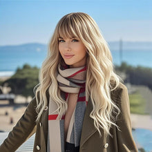 Load image into Gallery viewer, Blonde Curly Synthetic Wig with Bangs
