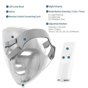 7 Color LED Facial Mask Light Photon Therapy