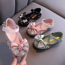 Load image into Gallery viewer, Rhinestone Bow Princess Dance Shoes
