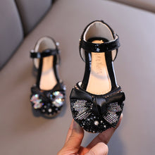 Load image into Gallery viewer, Rhinestone Bow Princess Dance Shoes
