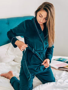 Velvet Warm Long Sleeve Pajamas