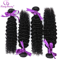 Peruvian Kinky Curly Hair Bundles 100% Human Hair Extensions