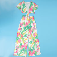 Floral Printed Chic Two 2 Piece Set